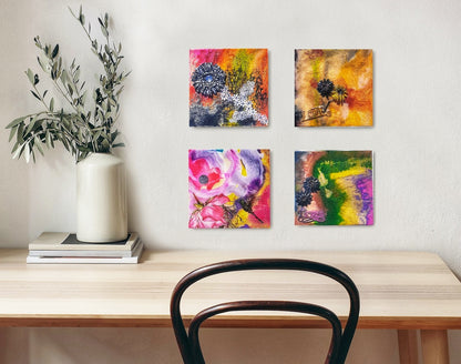 Love in Bloom: Resin Mixed Media Art