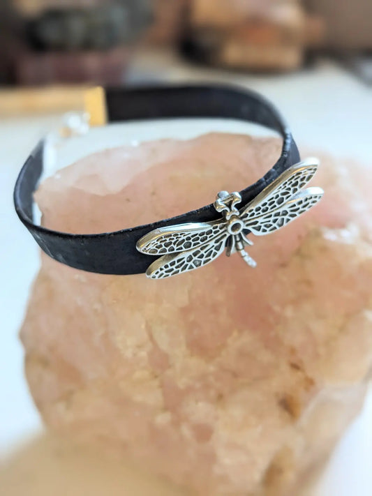 Dragonfly Leather Bracelet