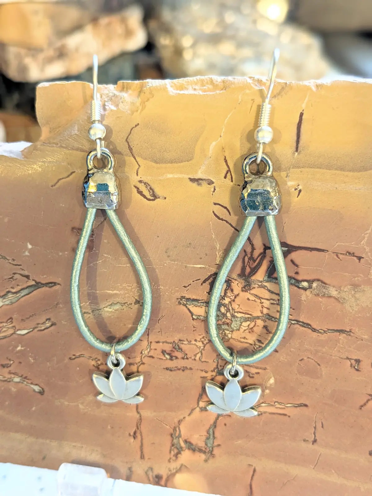 Lotus Charm Earrings