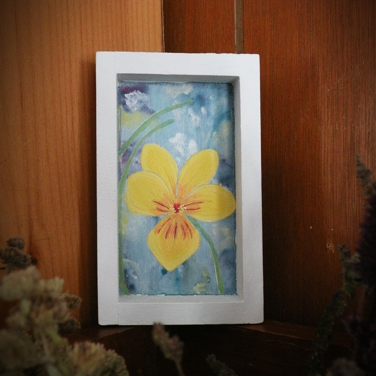 It Just Takes One - Hand Painted Flower Shadowbox