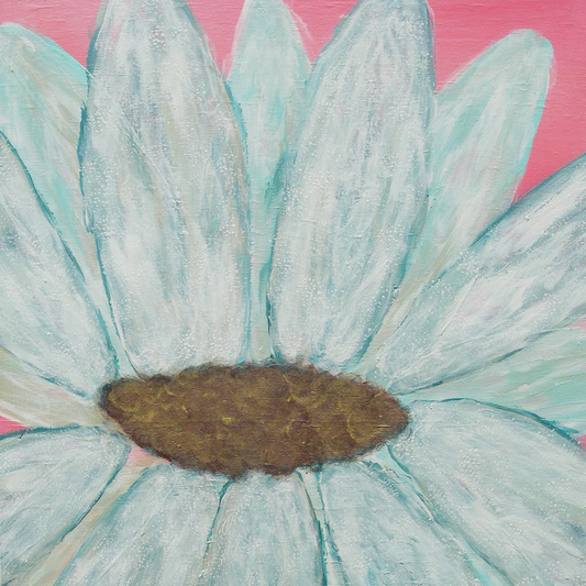 Speckled Petals Original Painting on Wood