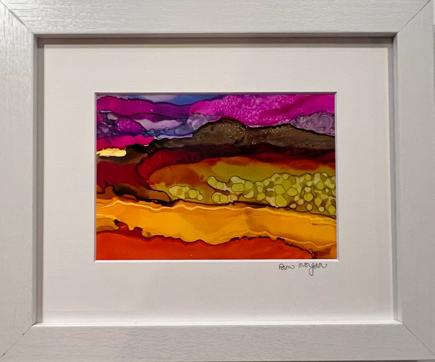 Desert Mirage Original Alcohol Ink Landscape Painting