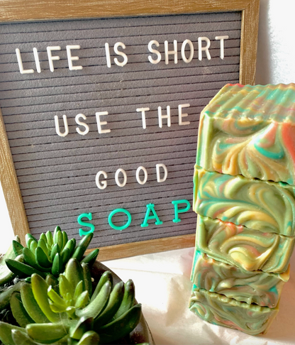 “Positive Vibes” Cactus Flower Goats Milk Soap