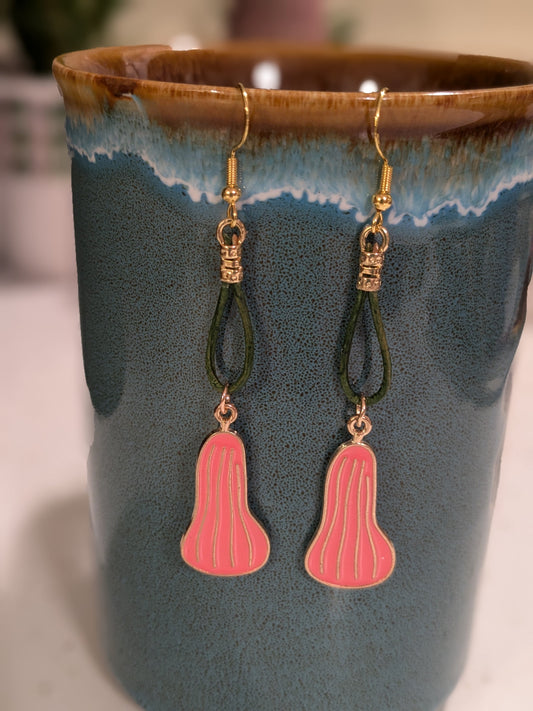 Fall Orange Gourd Earrings